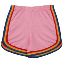 (5-6 Years, Rainbow Baby Pink) Kids Girls 100% Cotton Dance Gym Sports Shorts