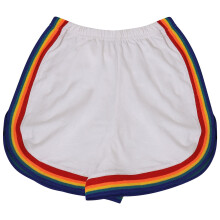 (5-6 Years, Rainbow White) Kids Girls 100% Cotton Dance Gym Sports Shorts