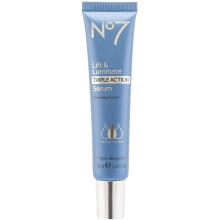 No7 Lift & Luminate Siero viso a tripla azione - Siero antirughe con peptidi di collagene + Emblica illuminante e siero viso alla vitamina C + Pr