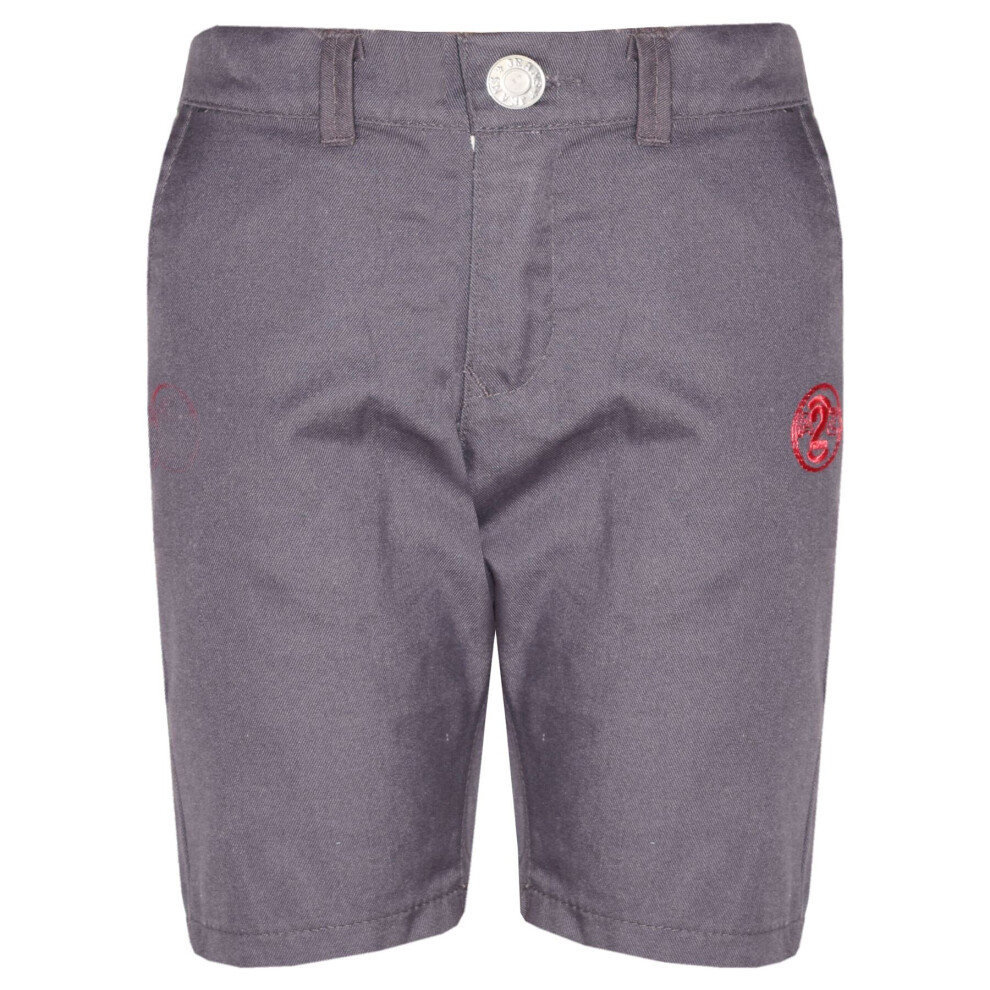 (7-8 Years, Grey) Kids Boys Shorts Grey Chino Shorts 2-13 Yr-image-OPC-P8VXXV2-NEW