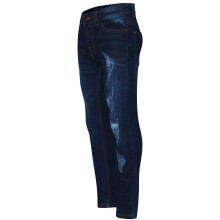 (3-4 Years, Dark Blue) Boys Dark Blue Stretchy Jeans Ripped Denim Jeans
