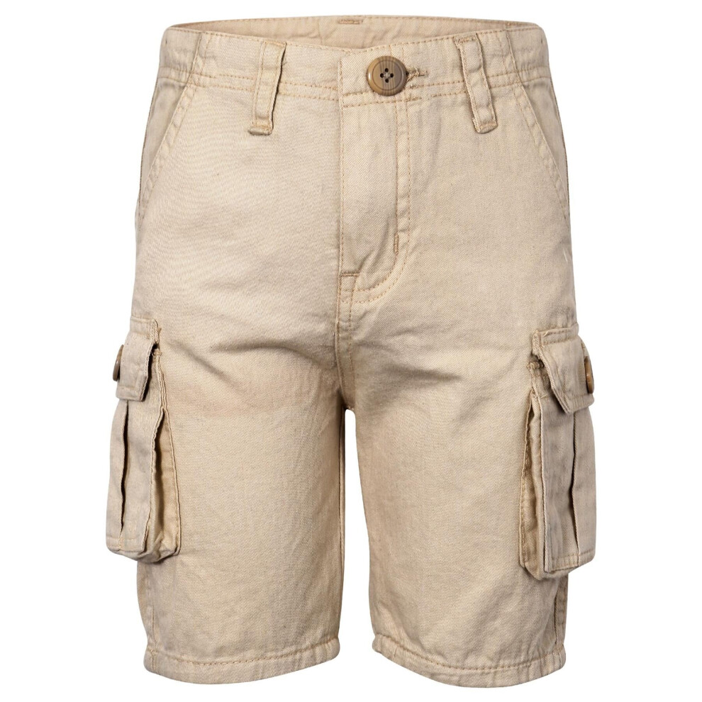 (13 Years, Stone) Cargo Stone Shorts Casual Combat Multi Pocket 5-13-image-OPC-P8VXYMK-NEW