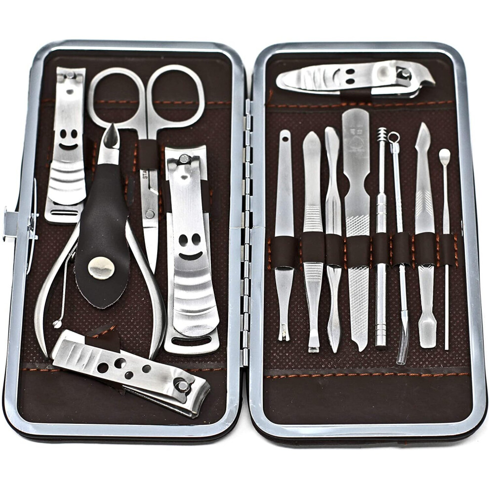 Inge Manicure Pedicure Set/Nail Manicure Kit/Nail Cutter/Grooming Kit/Nail Set Kit/Cuticle Remover/Clippers/Nail Clipper Set for Men and Women - Cased