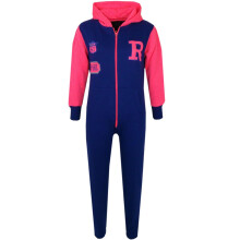 (13 Years, Royal Blue & Neon Pink) Girls Boys Varsity Baseball A2Z Onesie One Piece