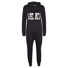 (13 Years, Black & Silver) Kids Girls Boys GEEK Print A2Z Onesie One Piece 5-13