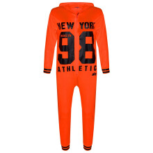(5-6 Years, Neon Orange) Girl New York 98 Print A2Z Onesie One Piece Pyjamas