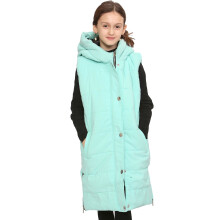 (13 Years, Mint) Kids Girls Quilted Gilet Padded Long Line Vest