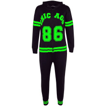 (5-6 Years, Black & Neon Green) Kids Girl CHICAGO 86 Print A2Z Onesie One Piece 5-13