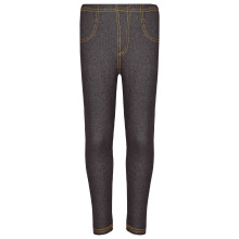 (9-10 Years, Denim Black) Kids Girls Plain Color Legging Age 5-13 Years
