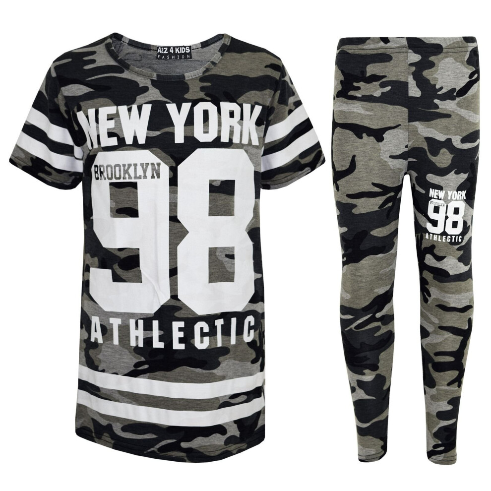 (13 Years, Charcoal) Girls NEW YORK BROOKLYN 98 ATHLECTIC Print Set 7-13-image-OPC-P8VXZZF-NEW