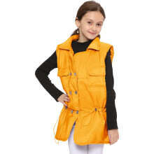 (7-8 Years, Mustard) Kids Girls Down Vest Quilted Gilet Sleeveless Coat