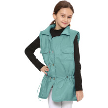 (9-10 Years, Mint) Kids Girls Down Vest Quilted Gilet Sleeveless Coat