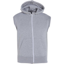 (9-10 Years, Grey) Kids Girls Boys Plain Gilet Fleece Hoodie Jacket