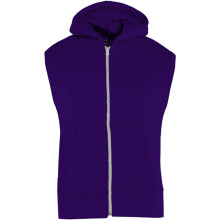 (7-8 Years, Purple) Kids Girls Boys Plain Gilet Fleece Hoodie Jacket