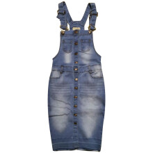 (7-8 Years, D81 Dark Blue) Kids Girls Denim Stretch DungareeAll In One Jeans
