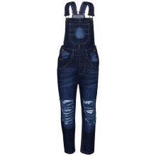 (3-4 Years, D80 Dark Blue) Kids Girls Denim Stretch DungareeAll In One Jeans