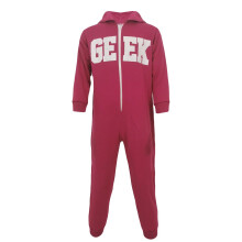 (3-4 Years, Pink) Girls Boys A2Z Onesie One Piece Pyjamas Geek Print