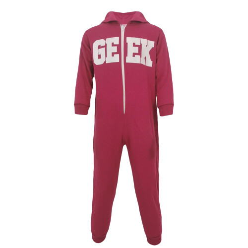 (3-4 Years, Pink) Girls Boys A2Z Onesie One Piece Pyjamas Geek Print on ...