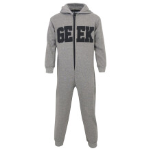 (7-8 Years, Grey) Girls Boys A2Z Onesie One Piece Pyjamas Geek Print