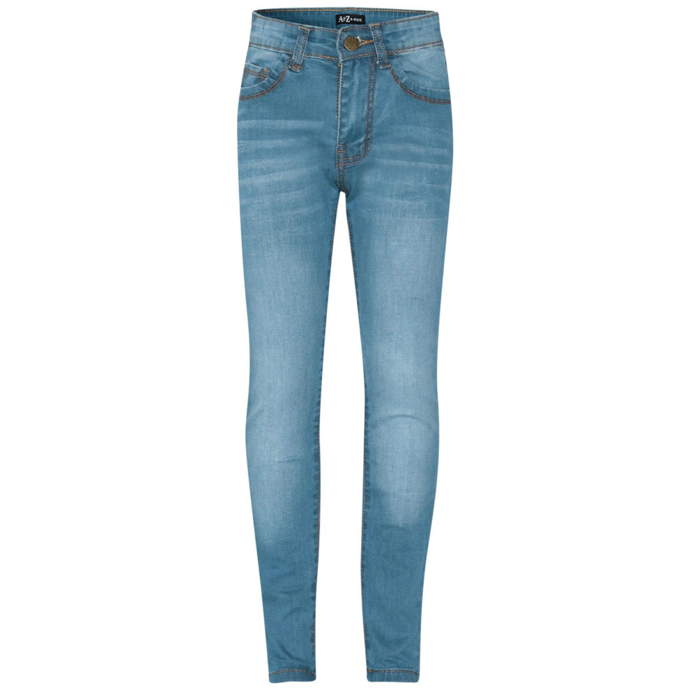 A2zkids (5-6 Years, Light Blue) Kids Girls Skinny Jeans Denim Pants Fit Trouser