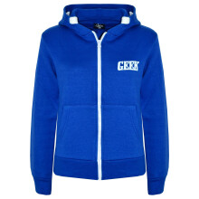 (5-6 Years, Royal Blue) Girls Boys Geek Print Fleece Zipper Jackets 5-13