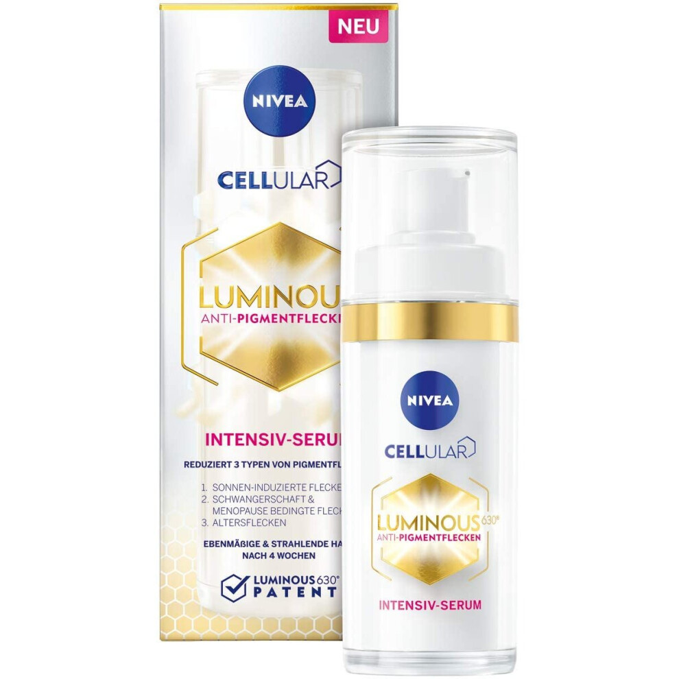 NIVEA Cellular Luminous 630 Anti-Pigment Spot Intensive Serum (30 ml), Brightening Serum for an Even and Radiant Complexion, Facial Care Against