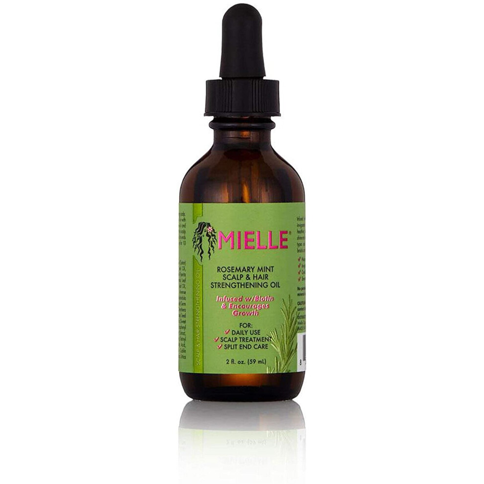 Mielle Rosemary Mint Scalp & Hair Strengthening Oil For Healthy Hair Growth, 2 Oz (59Ml)