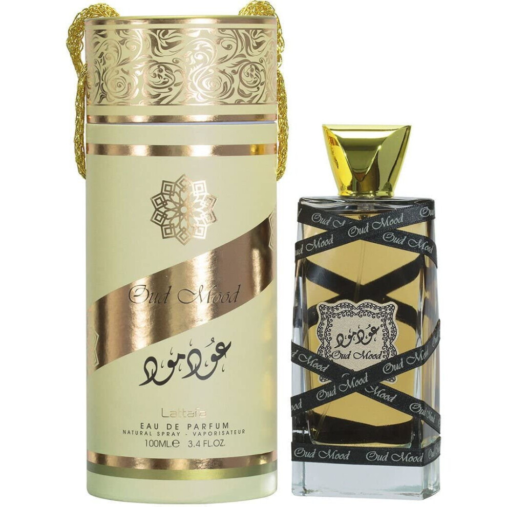 Lattafa Oud Mood 100Ml By Floral Notes Ambery Musky Woody Perfume Spray
