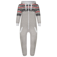 (11-12 Years, Grey) Girls Boys Aztec Snowflake A2Z Onesie One Piece