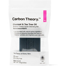 Carbon Theory | Charcoal & Tea Tree Oil Facial Cleansing Bar in Resealable Travel Pack | 100g