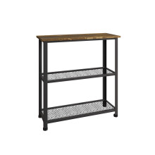 Walnut Industrial Shoe Rack - Hallway Furniture