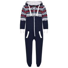 (7-8 Years, Navy) Girls Boys Aztec Snowflake A2Z Onesie One Piece