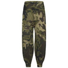 (11-12 Years, Camo Green) Kids Girls Plain Ali Baba Harem Trouser 2-13 Years