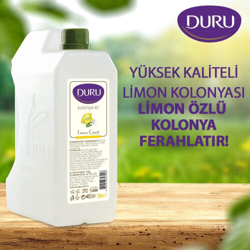 DURU LEMON TRADITIONAL TURKISH COLOGNE AFTERSHAVE 400ML (2 PCS OFFER) 2
