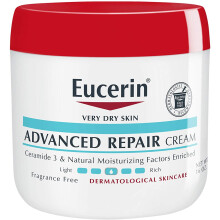 Eucerin Intensive Repair Creme 16 oz - Ceramide-3 Moisturizer for Very Dry Skin, Fragrance-Free, 48-Hour Hydration