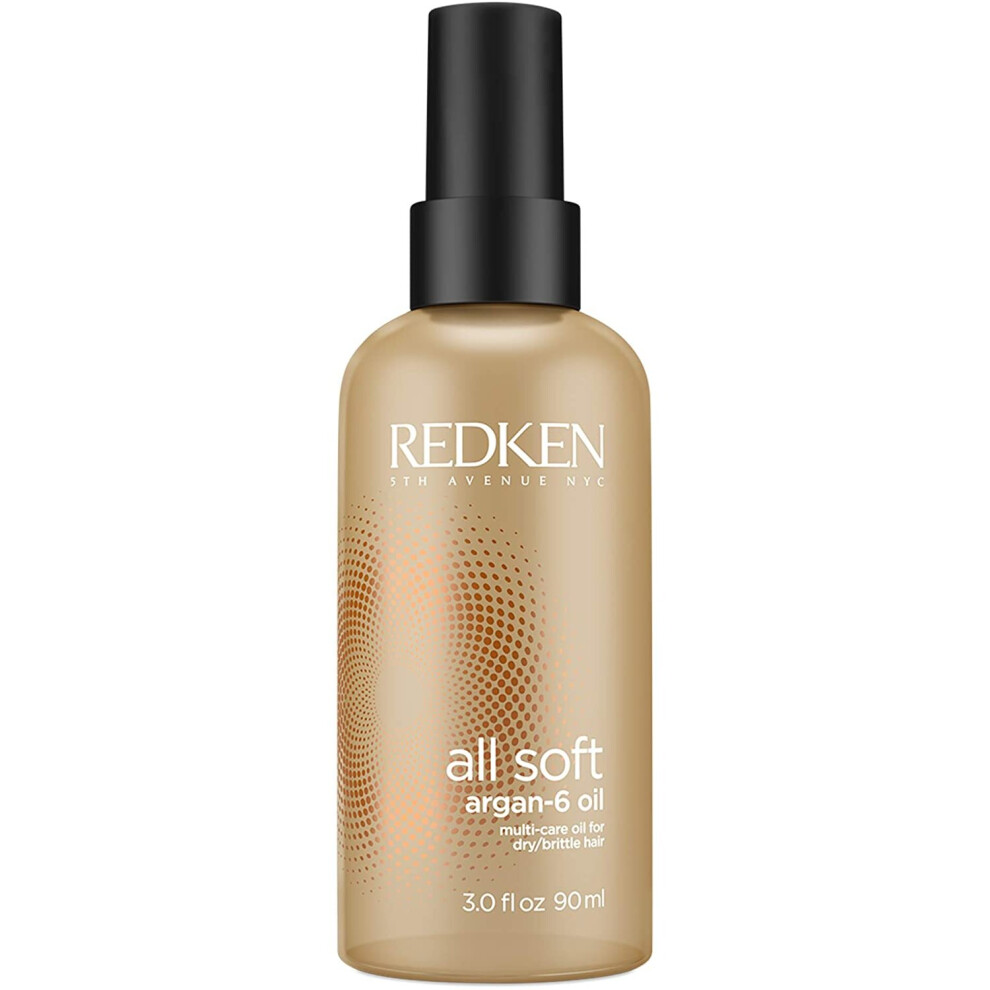 Redken All Soft Argan-6 Oil Multi-Care Oil For Dry/Brittle Hair 90ml / 3.0 fl.oz.