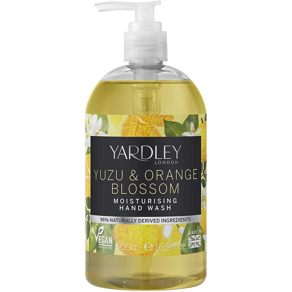 Yardley London Deluxe Yuzu & Orange Blossom Botanical Hand Wash 500Ml