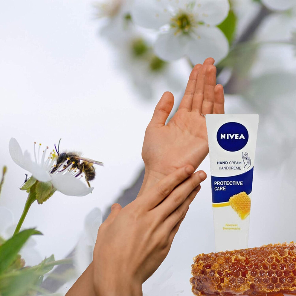 NIVEA Hand Cream Protective Soothing Care Beeswax -75ml