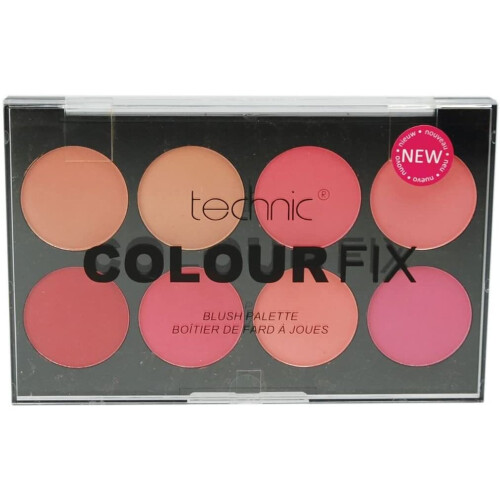 Technic Technic Colour Fix Blush Palette, 3.5 g, Pack of 8