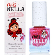 MISS NELLA SUGAR HUGS - Veilige Roze Glitter Nagellak voor Kinderen, Niet-Toxische Formule, Waterbasis