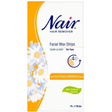 Nair Facial Wax Strips with Chamomile – 12 Strips