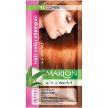 Marion Hair Color Shampoo in Sachet Lasting 4-8 Washes - 91 - Light Copper