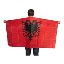 AZ FLAG Albania BODY Flag 3' x 5' - Albanian CAPE FAN flags 90 x 150 cm - Banner 3x5 ft