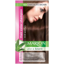 Marion Hair Color Shampoo in Sachet Lasting 4-8 Washes - 63 – Chocolate Brown
