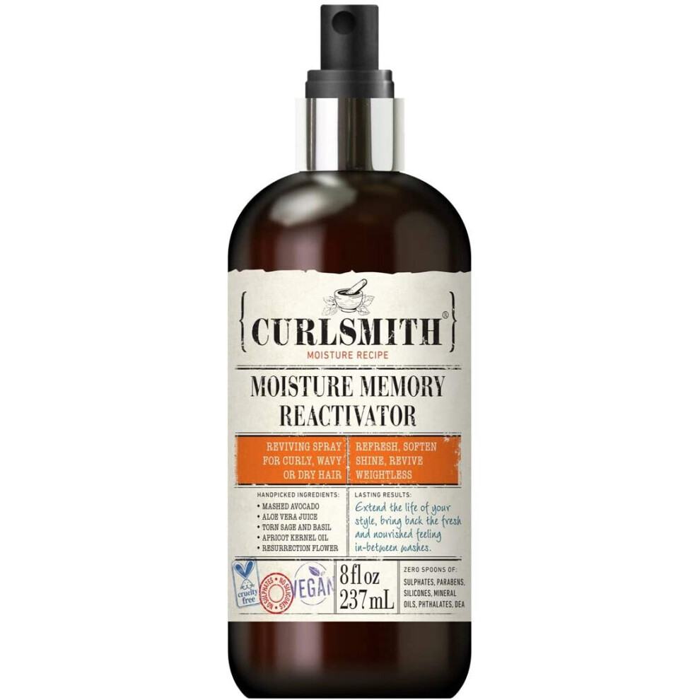 Curlsmith - Moisture Memory Reactivator - Vegan Refresher Leave In Conditioner For Wavy, Curly And Coily Hair (237Ml)