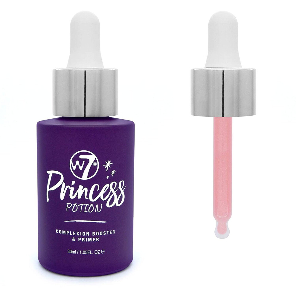 W7 | Princess Potion Face Primer Drops | Hydrating And Lightweight Complexion Booster | Contains Hyaluronic Acid And Aloe | Drop Applicator Tool For