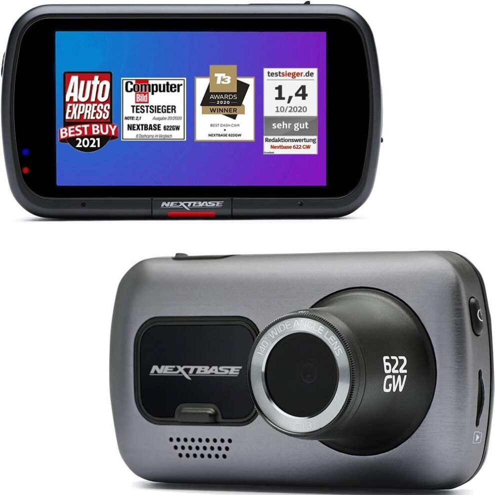 Nextbase 622Gw Dash Cam Full 4K/30Fps Uhd Recording In Car Dvr Camera- 140° Front- Wi-Fi, Gps, Bluetooth- Super Slow Motion @ 120Fps- Image