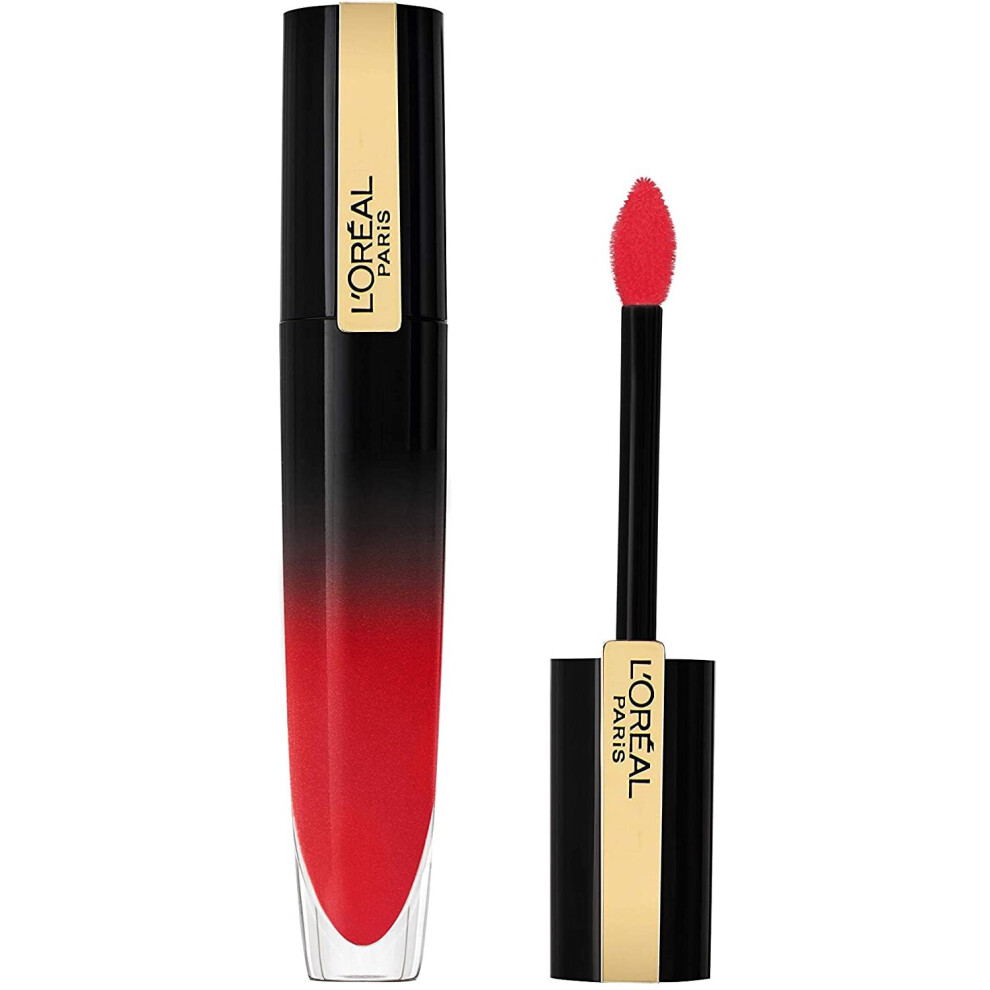 L'Oreal Paris Brilliant Signature High Shine Colour Orange Red Lip Ink 315 Be Courageous-image-OPC-P8VYGMS-NEW