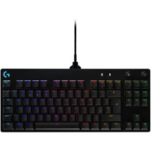 Logitech G PRO TKL Mechanical Gaming Keyboard, GX Blue Clicky Key Switches, LIGHTSYNC RGB, Portable Tenkeyless Design for esport Gaming, Detachable