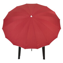 (Red) 2.4m Round Outdoor Garden Sun Shade Parasol